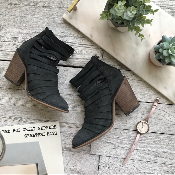 Free People Shoes - Free people gray strappy booties